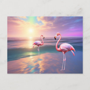 Flamingo Beach Postkarte