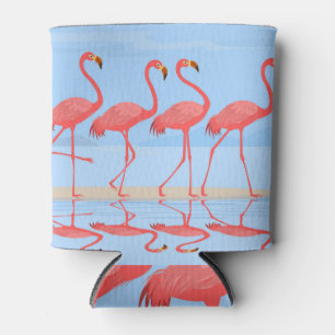 Flamingo Beach Sommer Vintages Design Dosenkühler