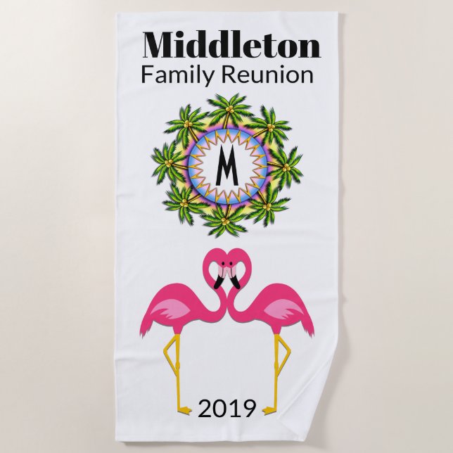 Flamingo Beach Towel Strandtuch (Vorderseite)
