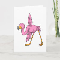 Flamingo bei der Yoga Stretching-Übung