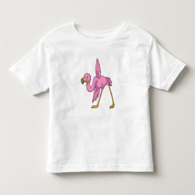 Flamingo bei der Yoga Stretching-Übung Kleinkind T-shirt (Vorderseite)