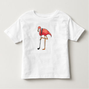 Flamingo beim Golf mit Golf Club Kleinkind T-shirt