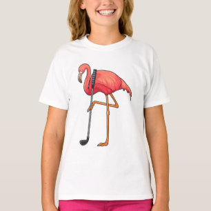 Flamingo beim Golf mit Golf Club T-Shirt