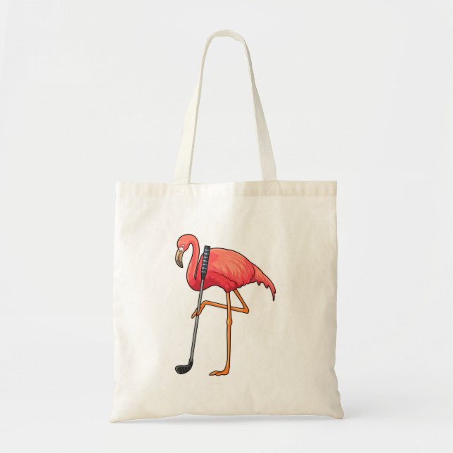 Flamingo beim Golf mit Golf Club Tragetasche (Vorne)