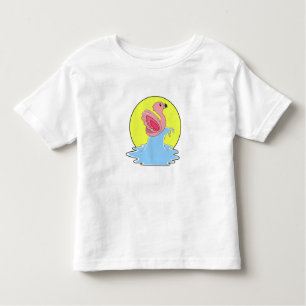 Flamingo beim Surfen im Wasser Kleinkind T-shirt