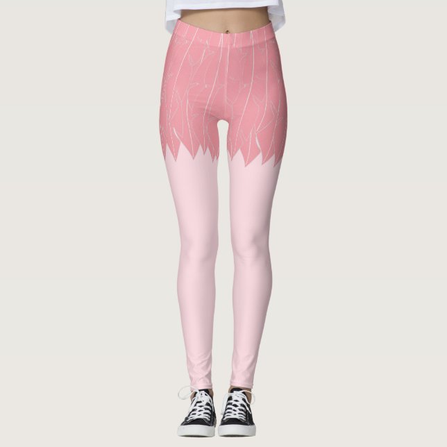 Flamingo-Bein-Leggings Leggings (Vorderseite)