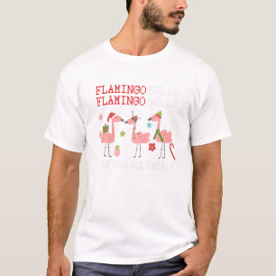 Flamingo Bell Weihnachten Niedlich Womens Flamingo T-Shirt