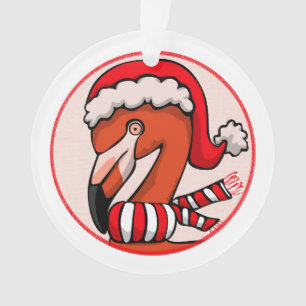 Flamingo Bells Weihnachts-Acrylnismand Ornament