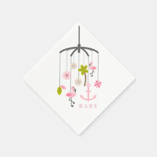 Flamingo-bewegliche moderne rosa serviette