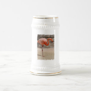 Flamingo-Bier Stein Bierglas