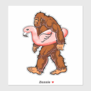 Flamingo Bigfoot Aufkleber