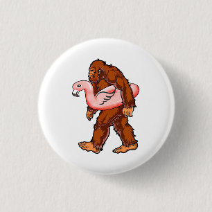 Flamingo Bigfoot Button