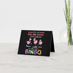 Flamingo Bingo Funny Dankeskarte
