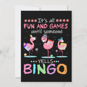 Flamingo Bingo Funny Save The Date