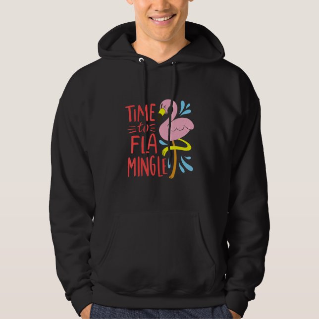 Flamingo Bird Flamingos Hoodie (Vorderseite)