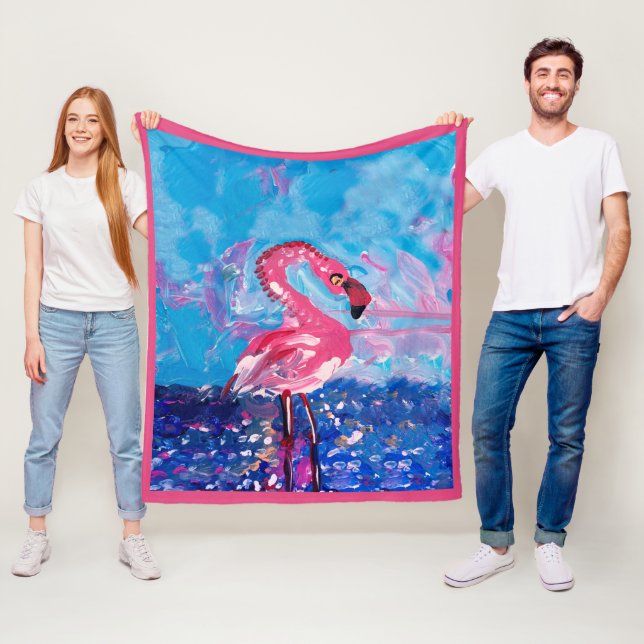 Flamingo Bird Fleecedecke (Beispiel)