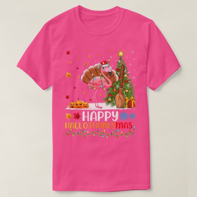 Flamingo Bird Lover Funny Happy Flamingo HelloThan T-Shirt (Design vorne)