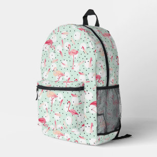 Flamingo Bird mit Federn Bedruckter Rucksack