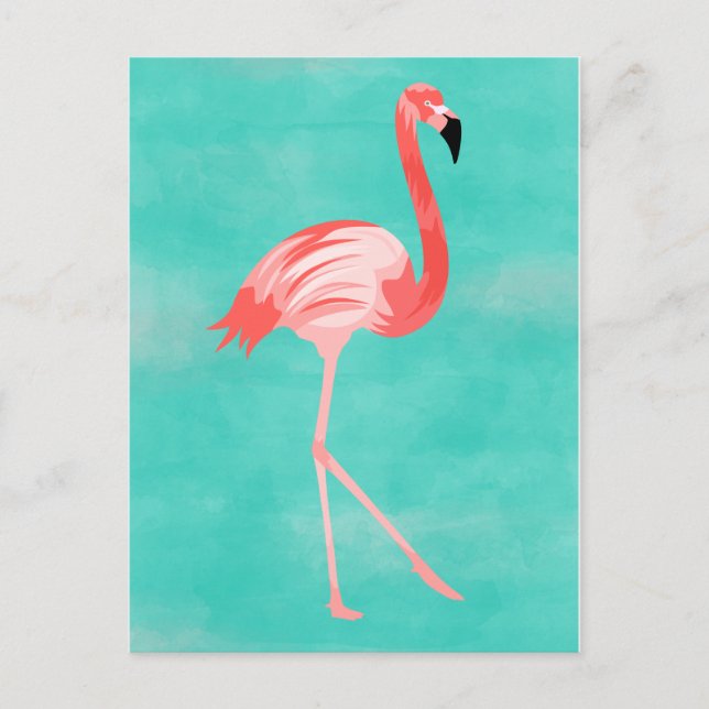 Flamingo Bird Postkarte (Vorderseite)