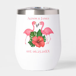 Flamingo Birds Niedlich Pink Tropical Personalisie