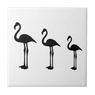 Flamingo Birds Stehend Minimalistisch Fliese