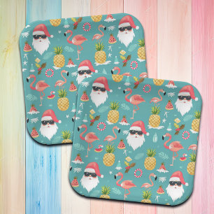 Flamingo Birds Weihnachten im Juli Party Pappteller