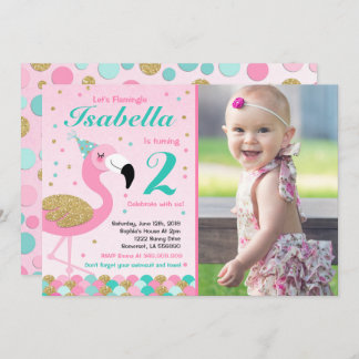 Flamingo Birthday Einladung Topical Pool Party