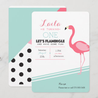 Flamingo Birthday Invite Einladung