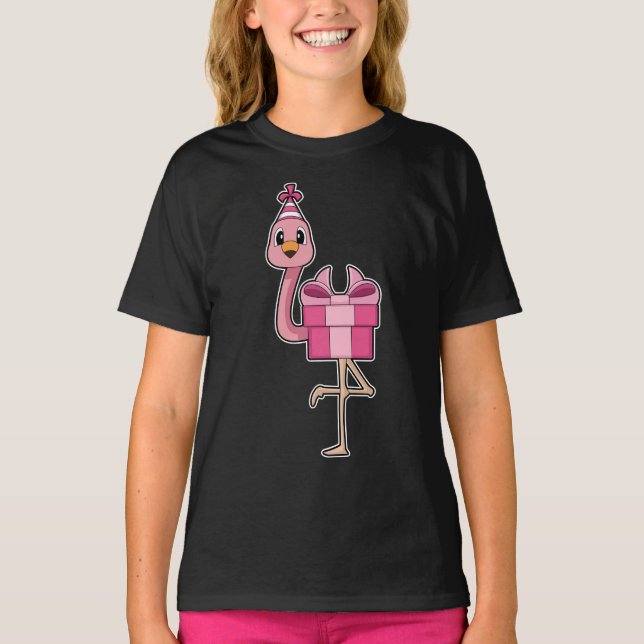 Flamingo Birthday Party hat T-Shirt (Vorderseite)