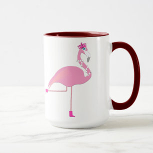 Flamingo Black 15 oz Ringer Tasse