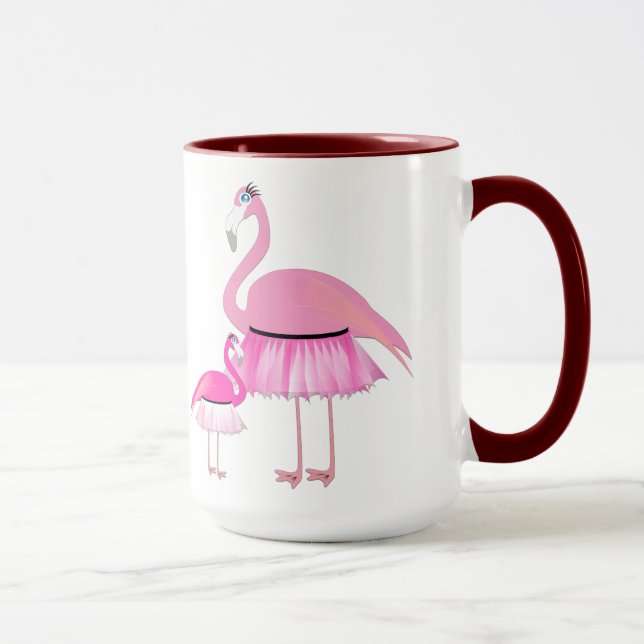 Flamingo Black 15 oz Ringer Tasse (Rechts)
