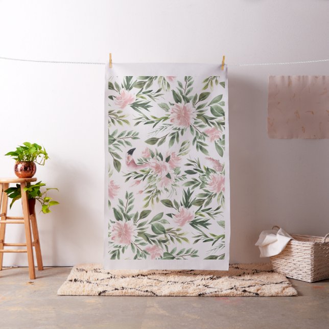 Flamingo-Blumenmuster Stoff (Beispiel)