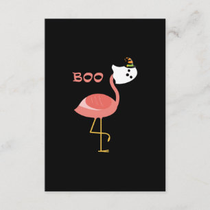 Flamingo Boo Ghost Funny Flamingo Cute Animal Begleitkarte