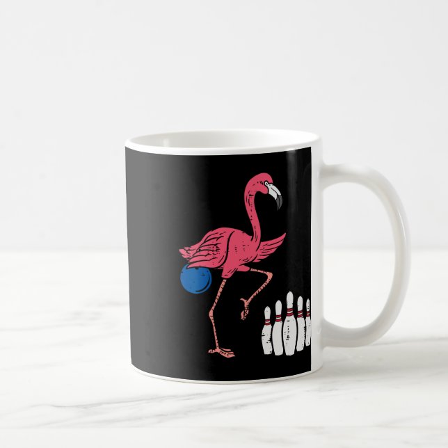 Flamingo Bowling Funny Sport Bowler Mannschaft Män Kaffeetasse (Rechts)