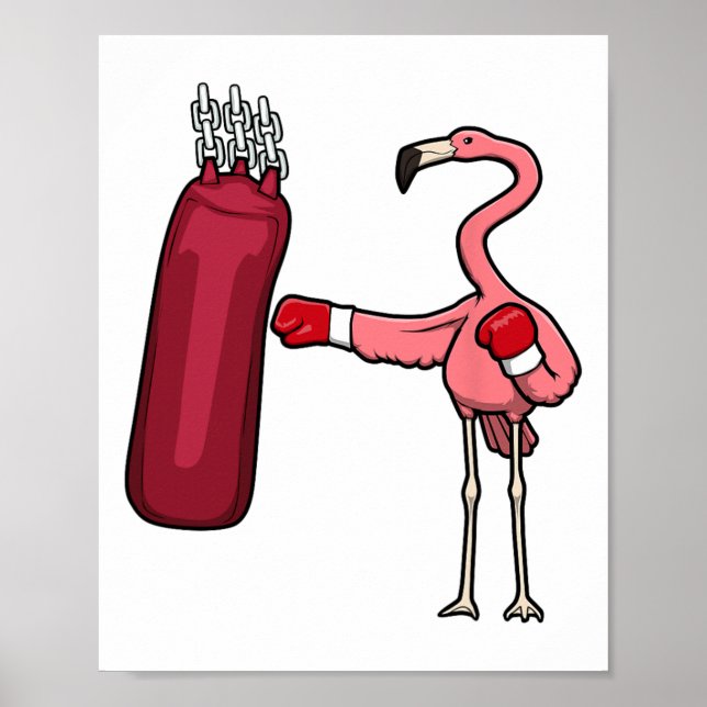 Flamingo Boxing Self Defense Hob Poster (Vorne)