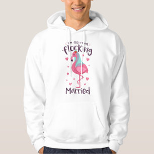 Flamingo Braut Schwarm Verheiratet Passende Jungge Hoodie