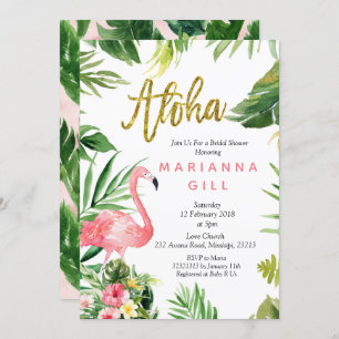 Flamingo Brautdusche Einladung