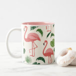 Flamingo Breeze Mug Zweifarbige Tasse<br><div class="desc">Make your first sip of coffee a trip to the tropical islands! Enjoy a captivating blend of color and beauty with this exquisite Flamingo Mug. This mug features an artistic design combining elegant pink flamingos with refreshing green foliage, giving you a feeling of comfort and relaxation every time you use...</div>