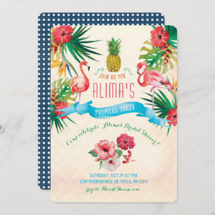 Flamingo Bridal Dusche Einladung