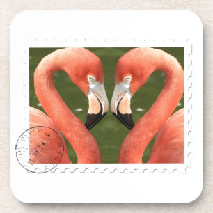 Flamingo Briefmarket Getränkeuntersetzer