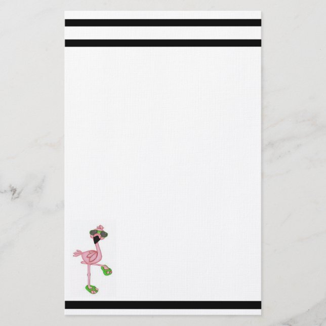 Flamingo Briefpapier (Vorderseite)