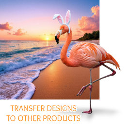 Flamingo Bunny Ears Leben Magnetkarte