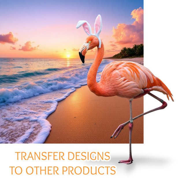 Flamingo Bunny Ears Leben Magnetkarte (Von Creator hochgeladen)