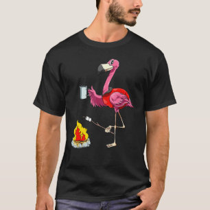 Flamingo Camping Flamingo Camper Camping Wikers T-Shirt