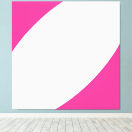 Flamingo. Chic Bright Pink White Modern Curves Leinwanddruck
