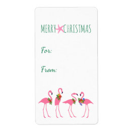 Flamingo Christmas Big Stickers für Geschenke
