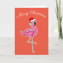 Flamingo Christmas Card