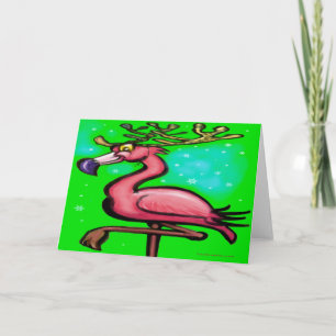Flamingo Christmas Card Feiertagskarte