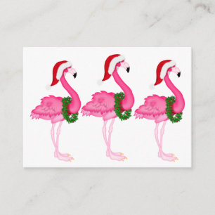Flamingo Christmas Enclosure Card / Tag Begleitkarte