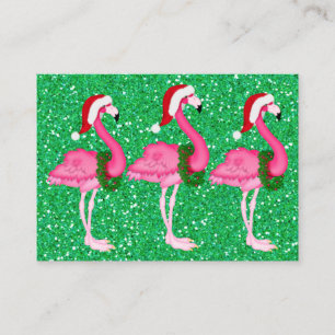 Flamingo Christmas Enclosure Card / Tag Begleitkarte